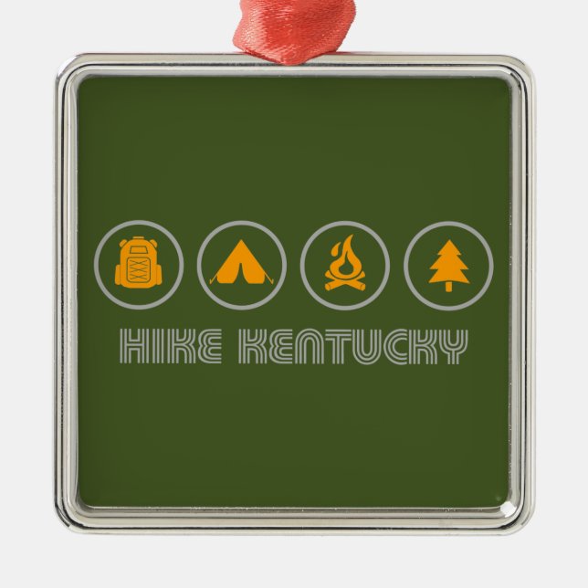 Hike Kentucky Metal Ornament (Front)