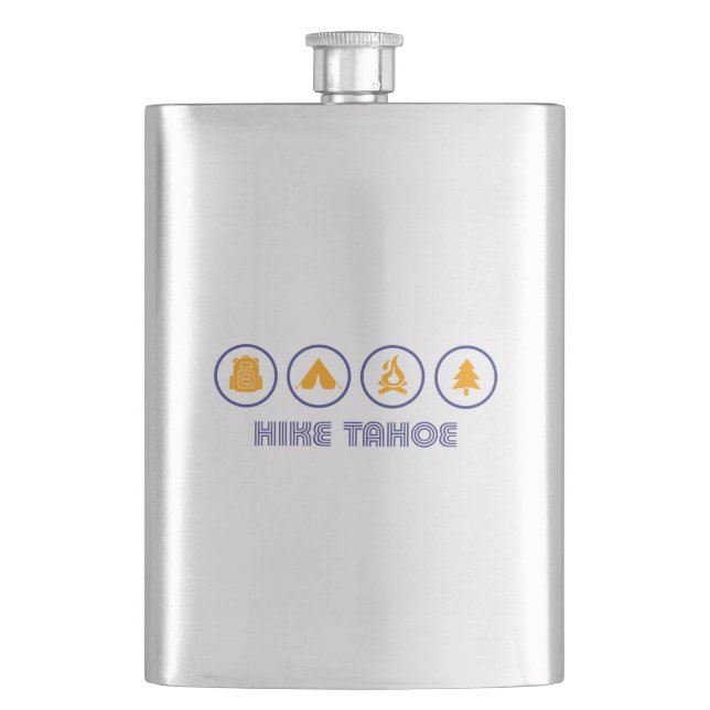 Hike Lake Tahoe Hip Flask (Front)