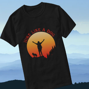 Hike Like A Dog Hiking Dog Red Orange T-Shirt