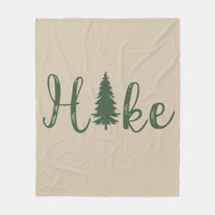 Hike logo pine tree hiking lover fleece blanket