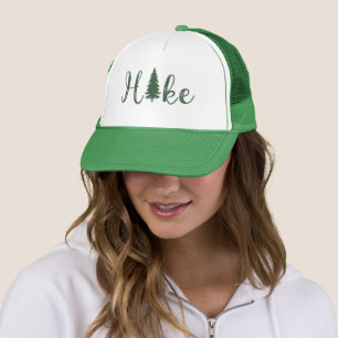Hike logo pine tree hiking lover trucker hat
