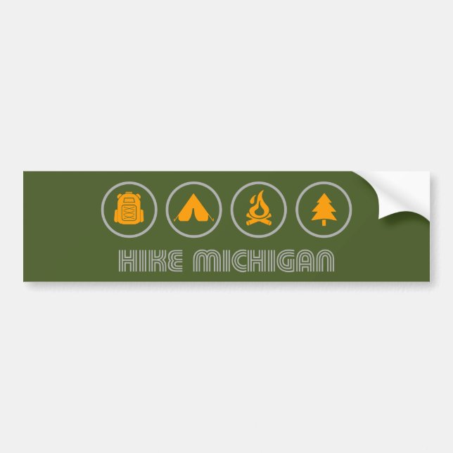 Hike Michigan Bumper Sticker (Front)