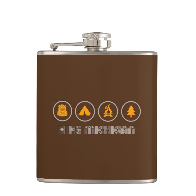 Hike Michigan Hip Flask (Front)