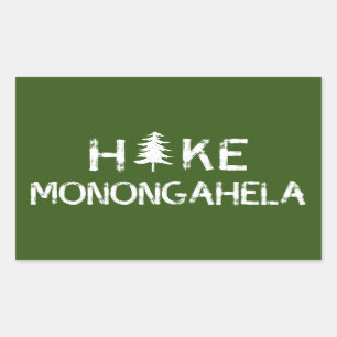 Hike Monongahela West Virginia Tree Rectangular Sticker