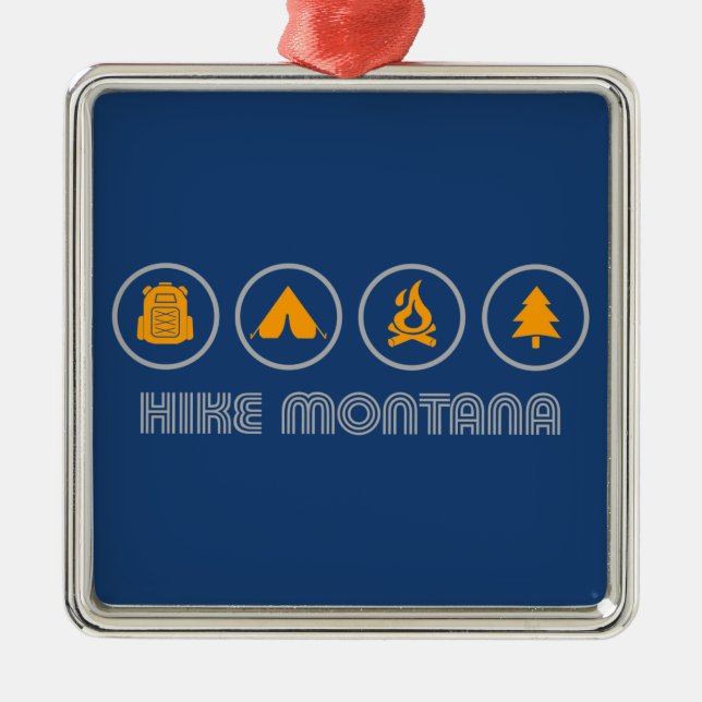 Hike Montana Metal Ornament (Front)
