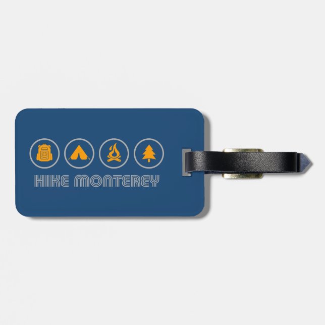Hike Monterey California Luggage Tag (Back Horizontal)
