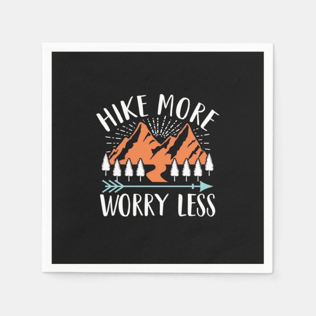 Hike More And Worry Less Napkin (Front)