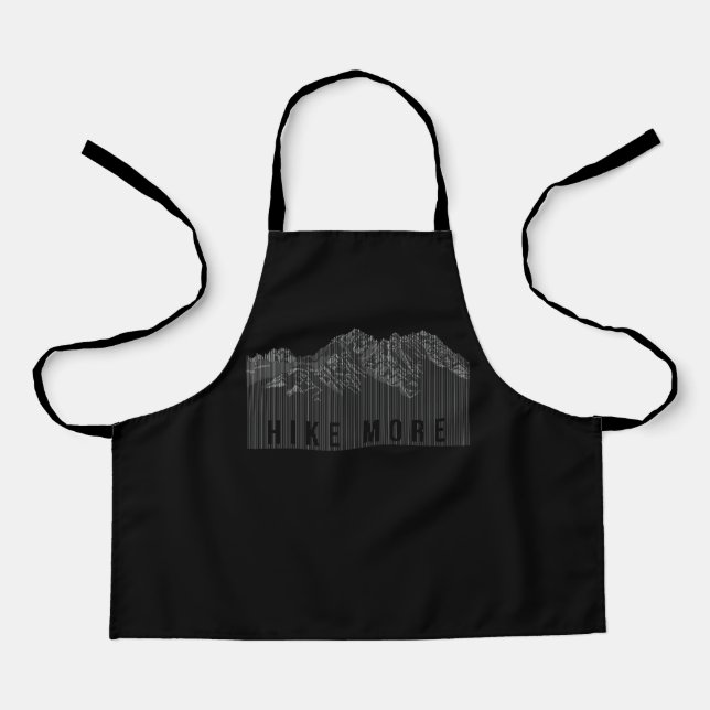 Hike More Mountains White Apron (Front)