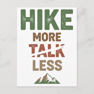 Hike More Talk Less Postcard