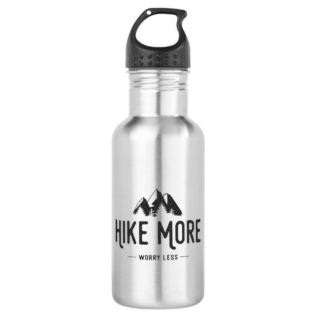 Hike More Worry Less 532 Ml Water Bottle (Front)