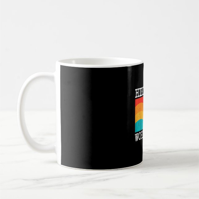 Hike more worry less bernese mountain dog graphic coffee mug (Left)