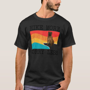Hike More Worry Less Bullmastiff Graphic Hiking T-Shirt
