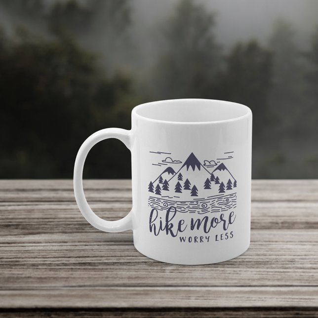 Hike More, Worry Less Coffee Mug (Creator Uploaded)