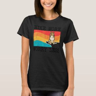 Hike More Worry Less Collie Graphic Hiking T-Shirt