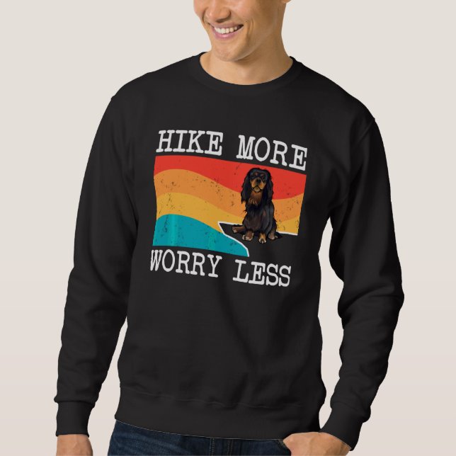 Hike More Worry Less English Toy Spaniel Graphic H Sweatshirt (Front)