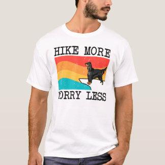 Hike More Worry Less Gordon Setter Graphic Hiking T-Shirt