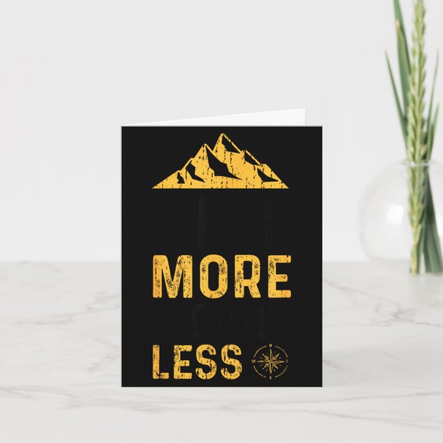 Hike more worry less - hike  card (Front)