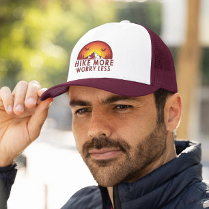 Hike More Worry Less, Hiking Trucker Hat
