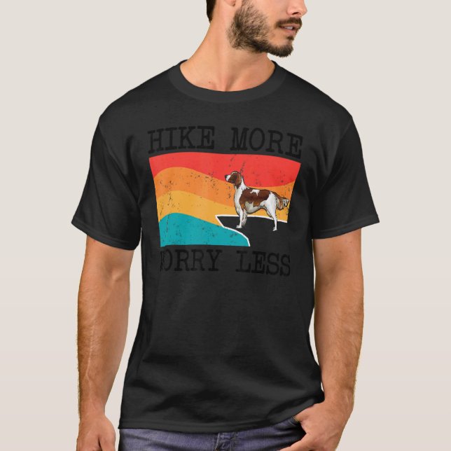 Hike More Worry Less Irish Red White Setter Graphi T-Shirt (Front)