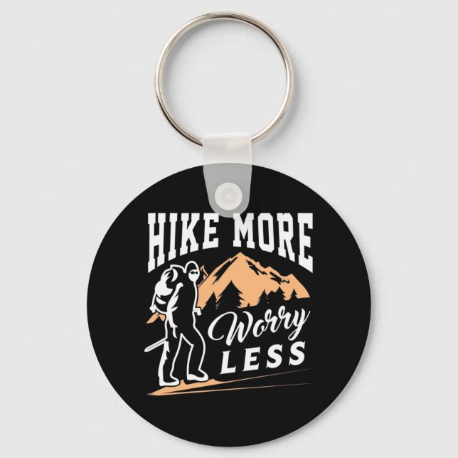 Hike More Worry Less Key Ring (Front)