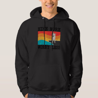 Hike More Worry Less Norwegian Buhund Graphic Hiki Hoodie