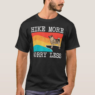 Hike More Worry Less Norwegian Elkhound Graphic Hi T-Shirt