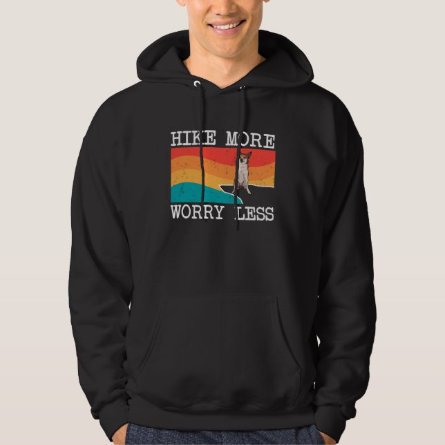 Hike More Worry Less Norwegian Lundehund Graphic H Hoodie (Front)
