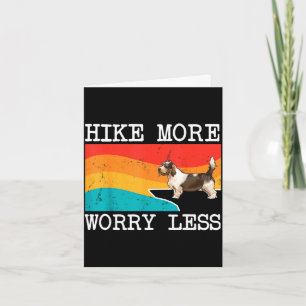 Hike more worry less petit basset griffon vendeen card
