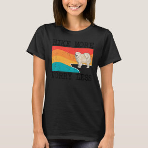 Hike More Worry Less Samoyed Graphic Hiking T-Shirt