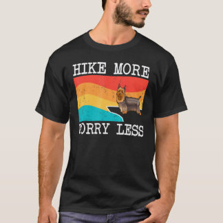 Hike More Worry Less Silky Terrier Graphic Hiking T-Shirt