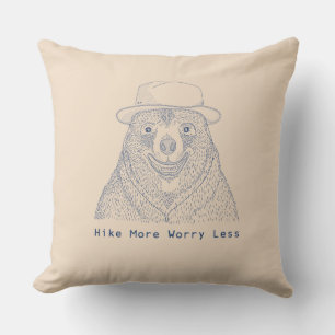 Hike More Worry less / Smiling Bear Cushion