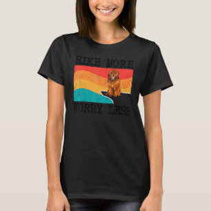Hike More Worry Less Tibetan Mastiff Graphic Hikin T-Shirt