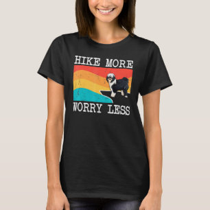 Hike More Worry Less Tibetan Terrier Graphic Hikin T-Shirt