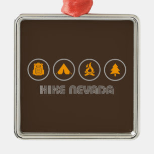 Hike Nevada Metal Ornament