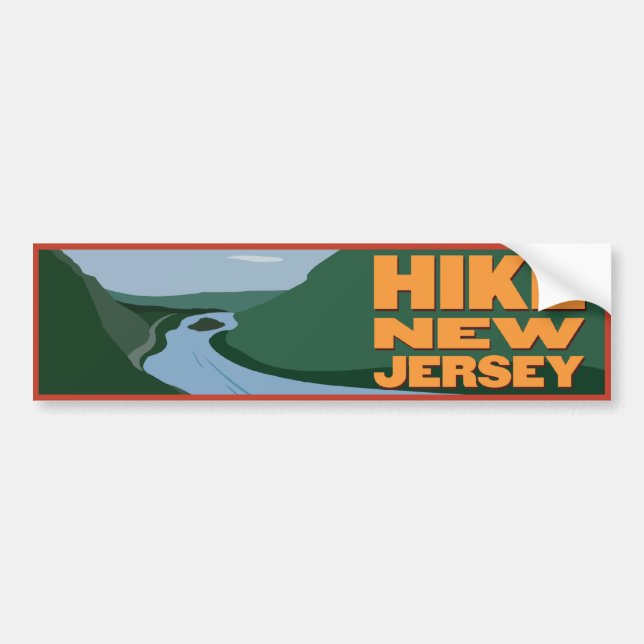 Hike New Jersey - Sticker (Front)