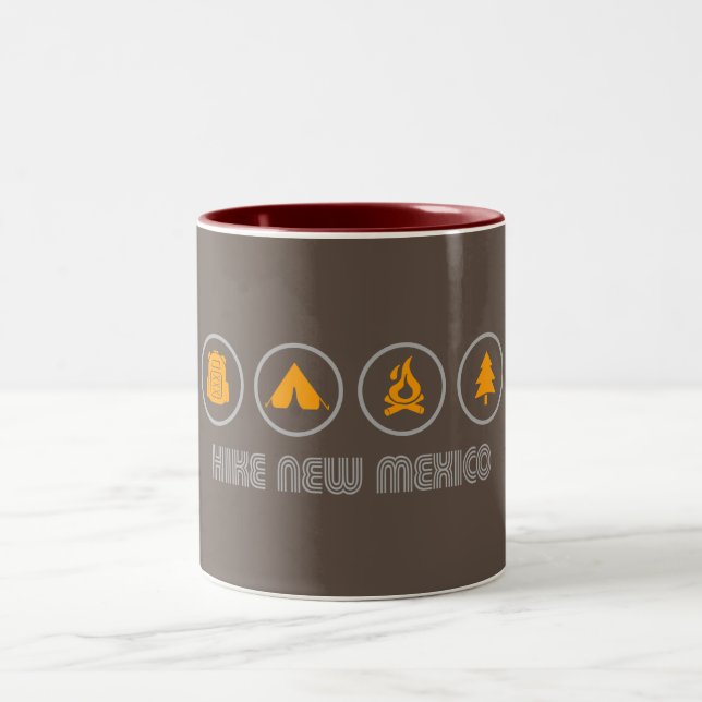 Hike New Mexico Two-Tone Coffee Mug (Center)
