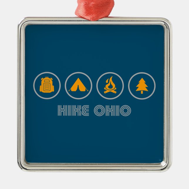 Hike Ohio Metal Ornament (Front)