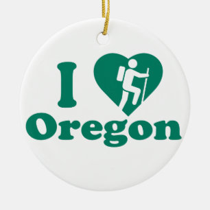 Hike Oregon Ceramic Tree Decoration