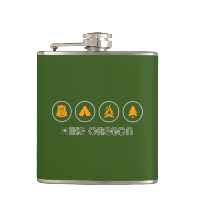 Hike Oregon Hip Flask (Front)