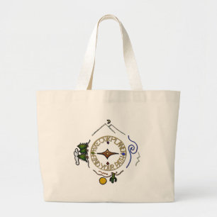 Hike Our Planet Hiker's Soul Compass Large Tote Bag