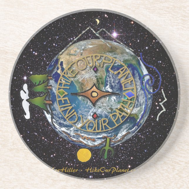 Hike Our Planet Hiker's Soul Compass Space Coaster (Front)