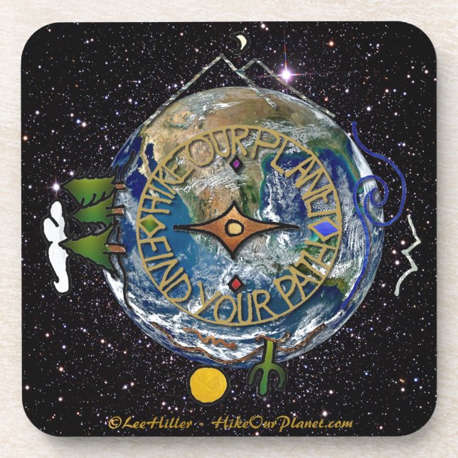 Hike Our Planet Hiker's Soul Compass Space Coaster (Front)