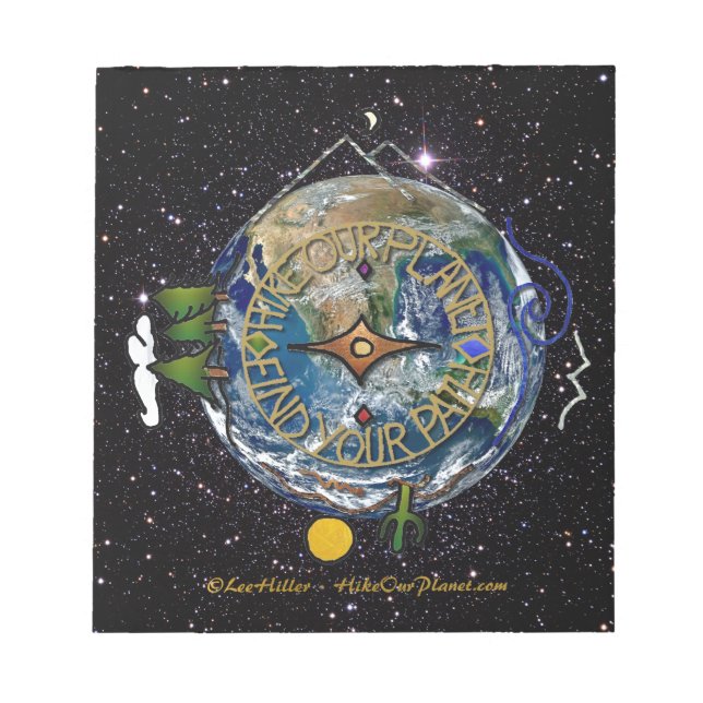 Hike Our Planet Hiker's Soul Compass Space Notepad (Front)