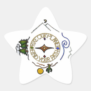 Hike Our Planet Hiker's Soul Compass Star Sticker