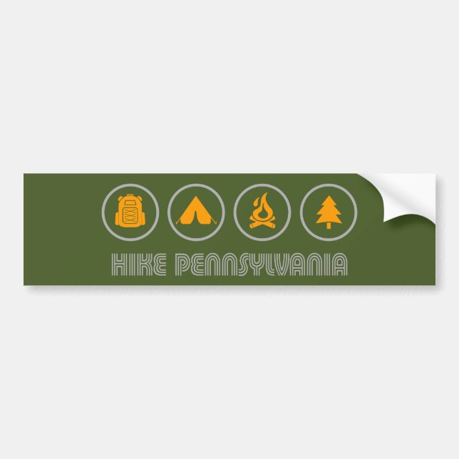 Hike Pennsylvania Bumper Sticker (Front)