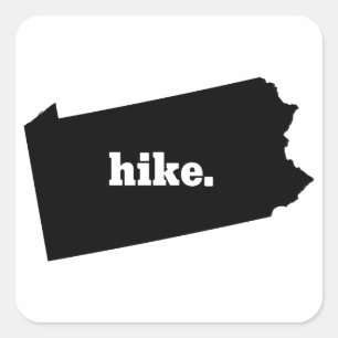 Hike Pennsylvania Square Sticker