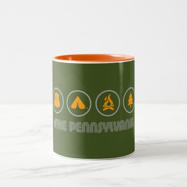 Hike Pennsylvania Two-Tone Coffee Mug (Center)