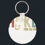 Hike rim to rim funny camping 2 key ring<br><div class="desc">A stylish keychain featuring a vintage classic car design. A perfect accessory for car lovers and collectors. Great for everyday use or as a small and thoughtful gift for classic car enthusiasts.</div>