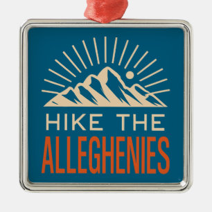 Hike The Allegheny Mountains Sunburst Metal Ornament