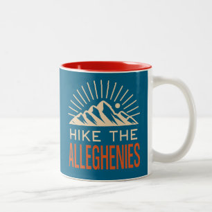 Hike The Allegheny Mountains Sunburst Two-Tone Coffee Mug